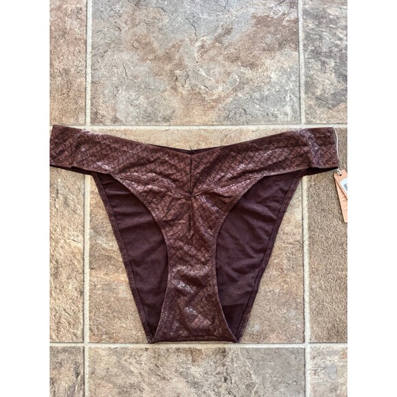 Skims Logo Mesh Brief Coffee Size XL - Picture 3 of 8
